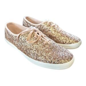 Keds Champion Glitter Gold Lace Up Sneaker Tennis Shoe Women's 9.5